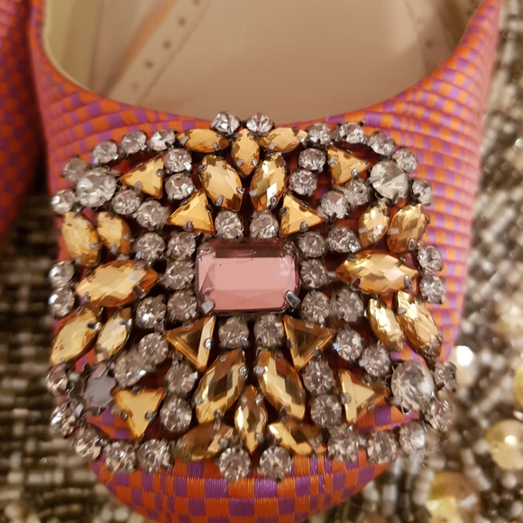 Adrienne Vittadini JEWELED FLATS 8 - Picture 2 of 7